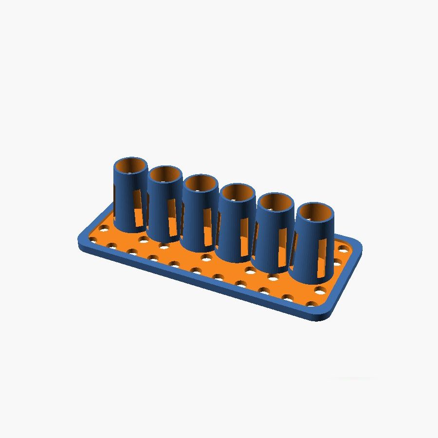 3D printed glove drying rack for a 4x10 floor vent