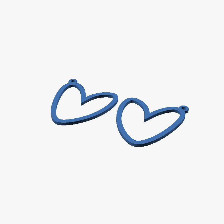 Heart Outline Earrings