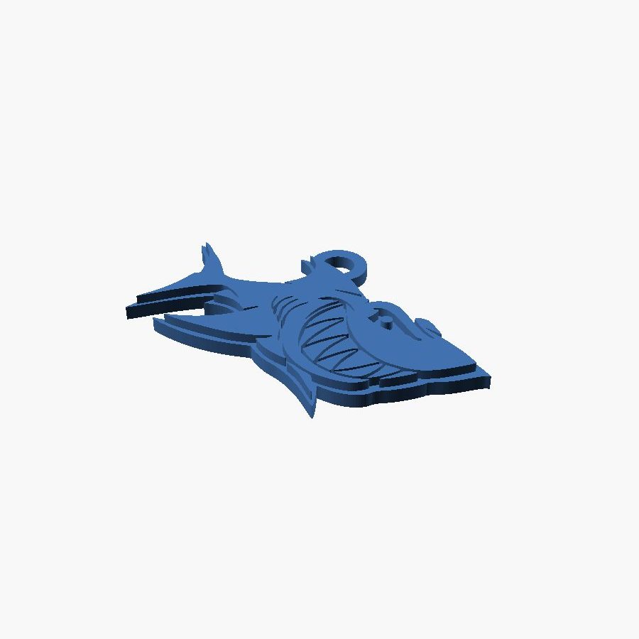cute shark ,mark the shark keychain : necklace charm