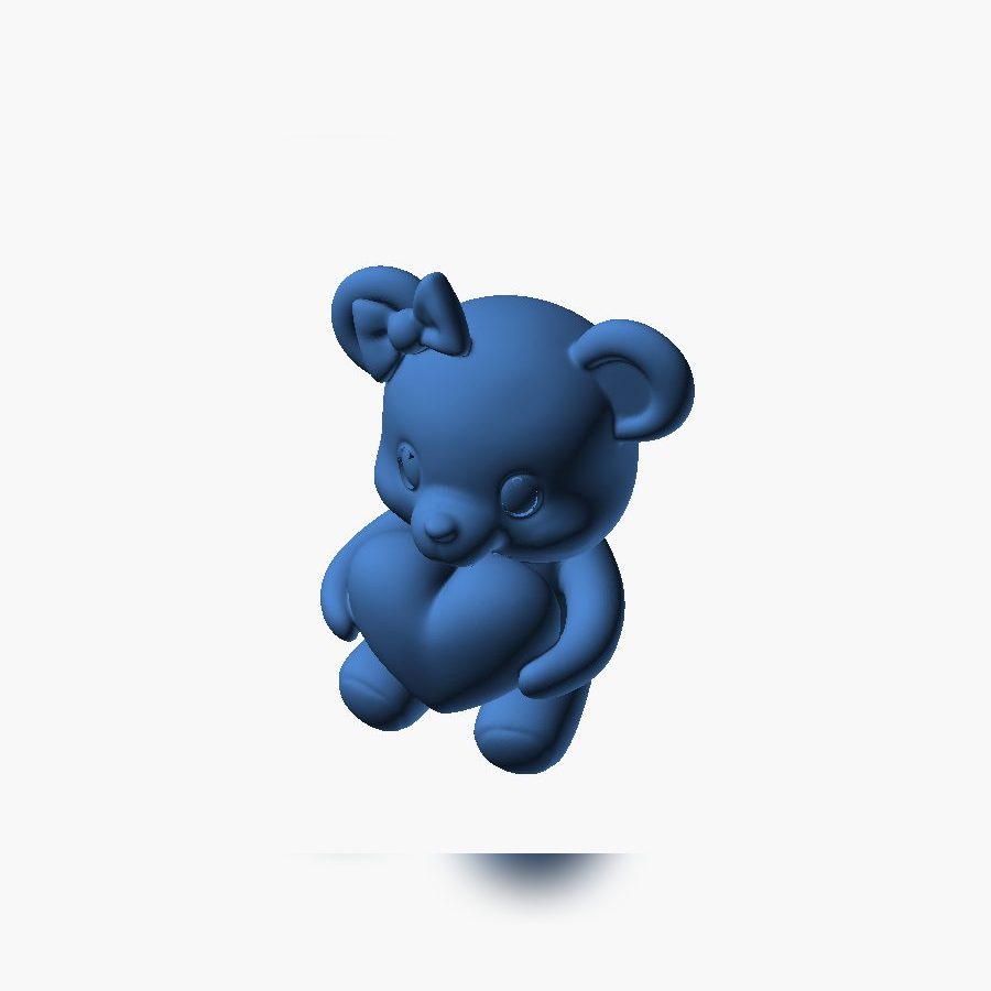 Cute little bear with heart