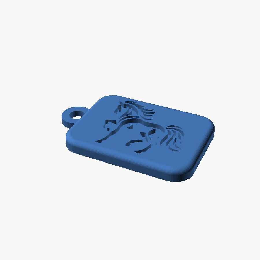Horses Silhouette Keychain Set