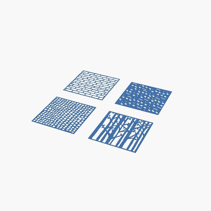 Tree Music Brick Stencil Set