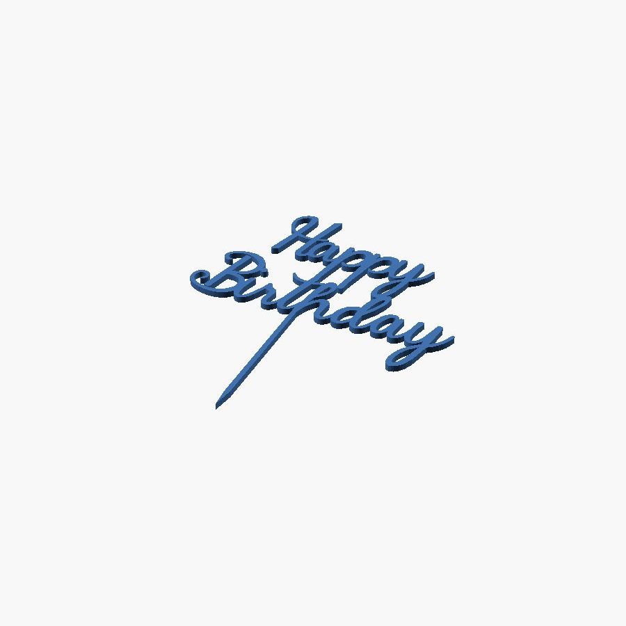 Happy Birthday Cake Topper