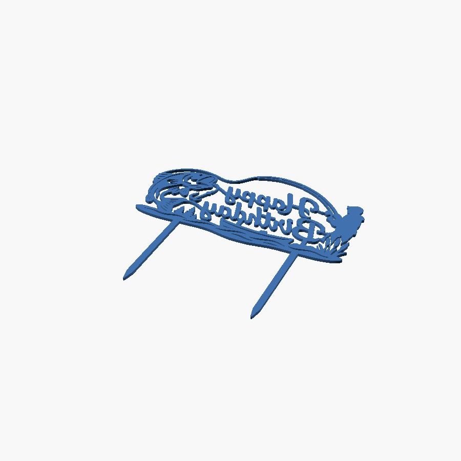 Happy Birthday Fishing Cake Topper