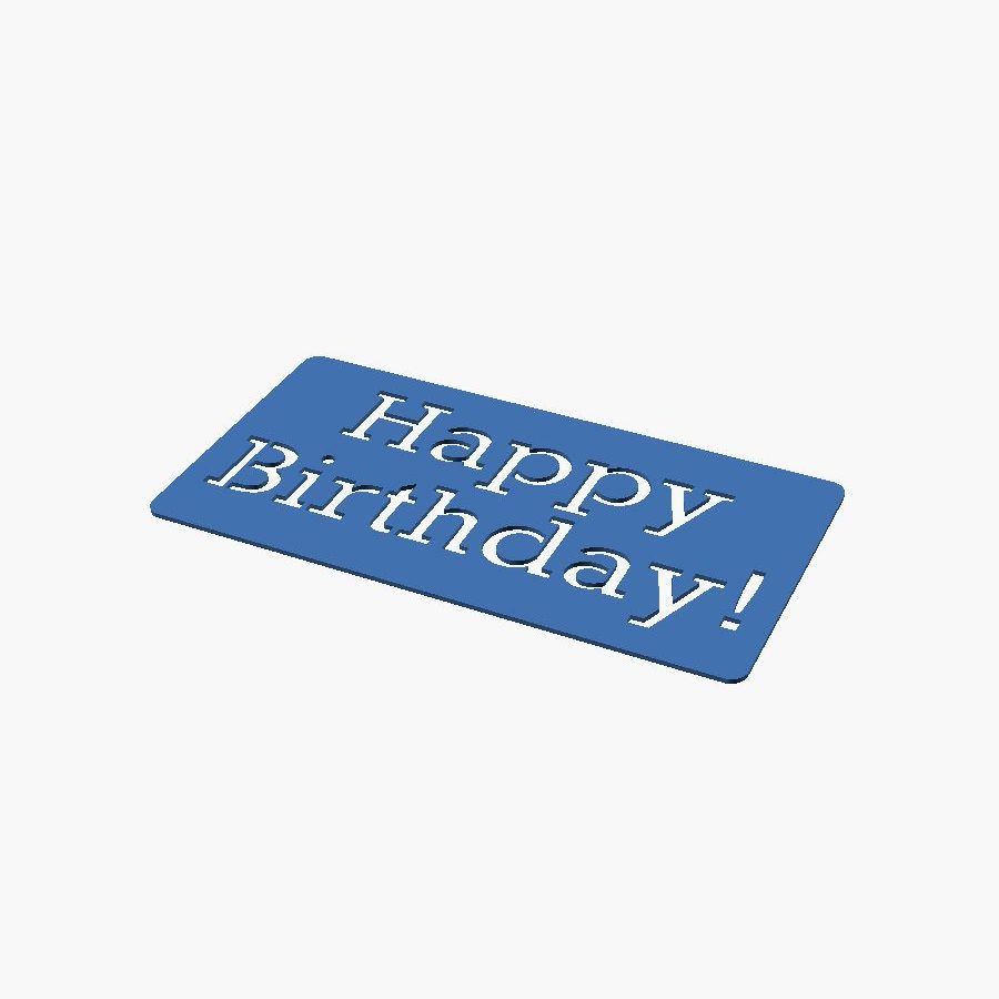 Happy Birthday Stencil
