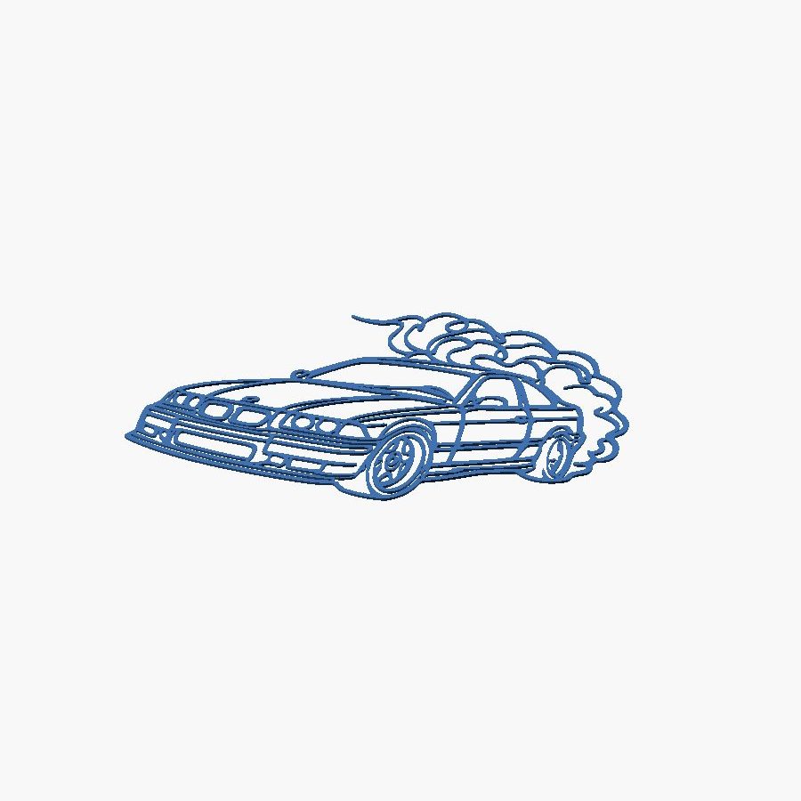 BMW E36 Drift Silhouette Wall Art
