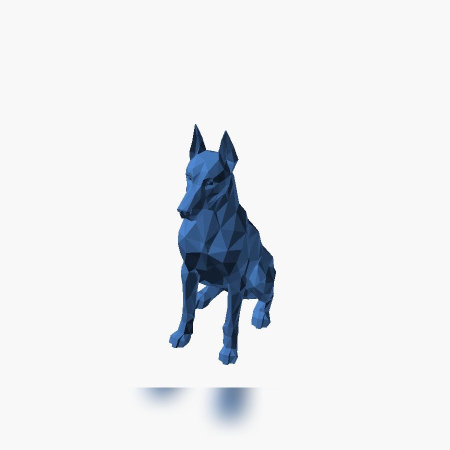 Low-Poly Dobermann