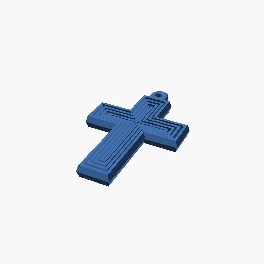 Fidget Cross Keychain Charm