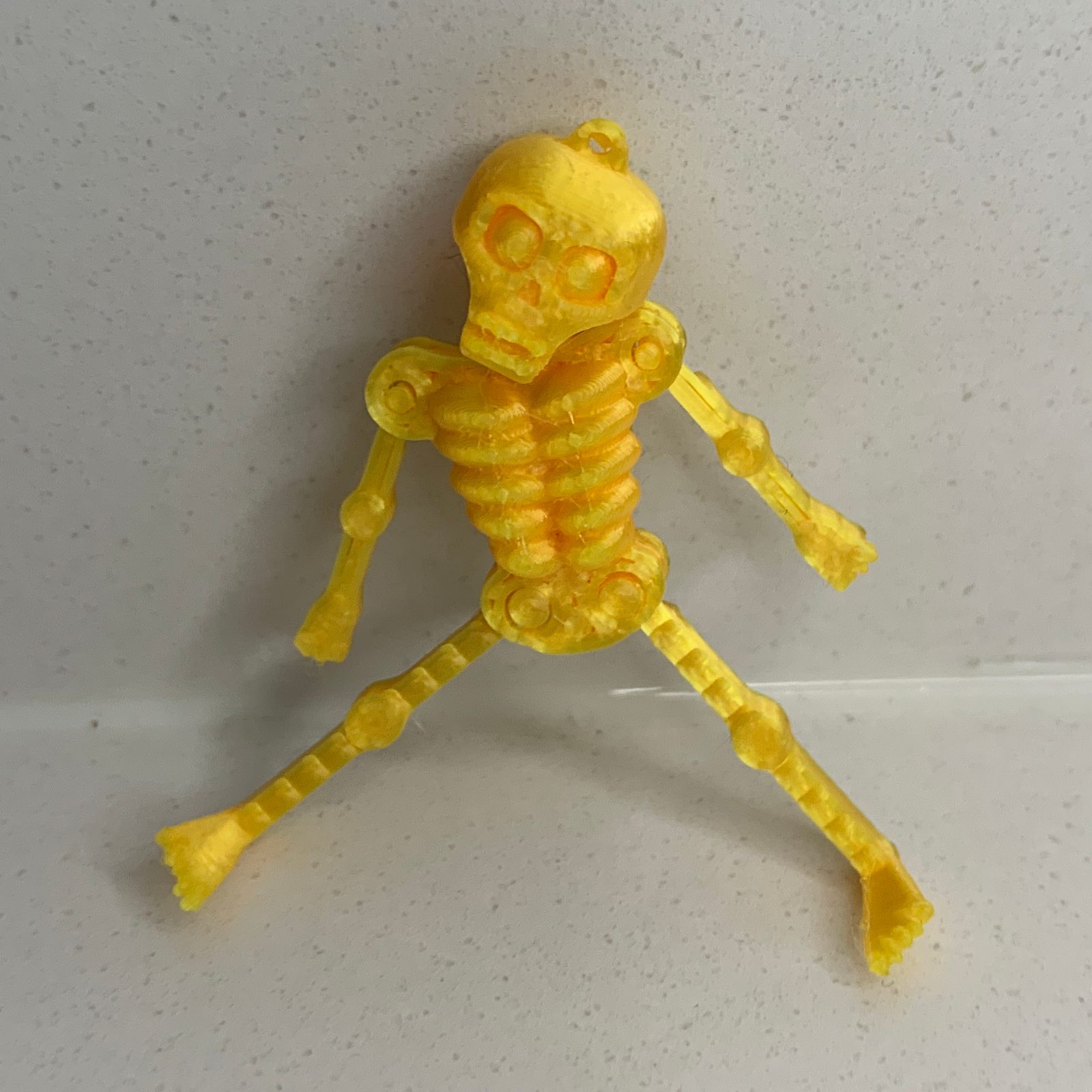 Articulated Skeleton Earrings - 3D printed poseable skeleton