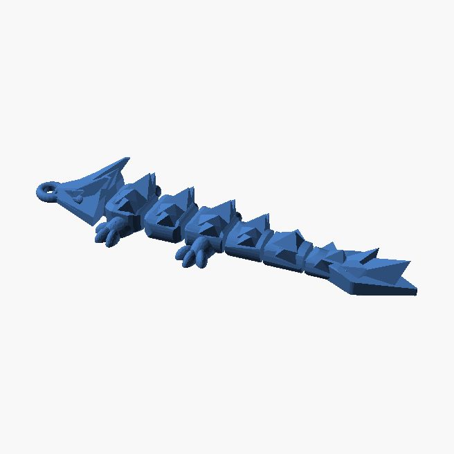 Flexi Dragon Earrings - 3D printed articulated dragon, a pair