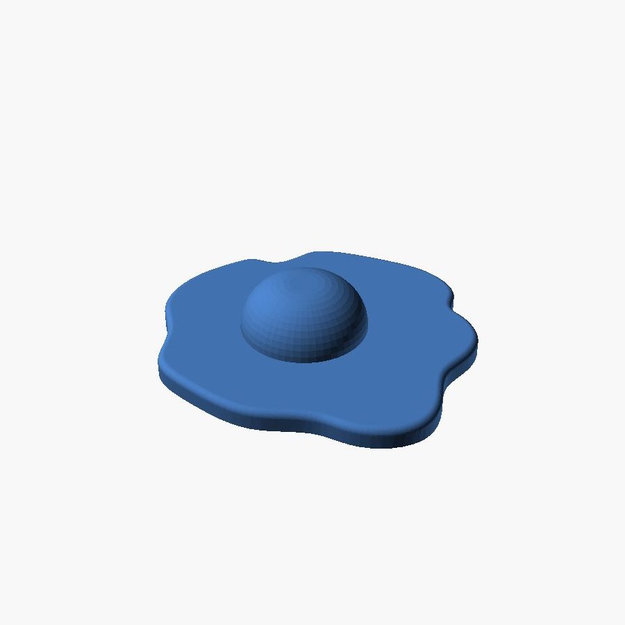 Fried Egg Croc Charm - 3D printed fried egg shoe charm