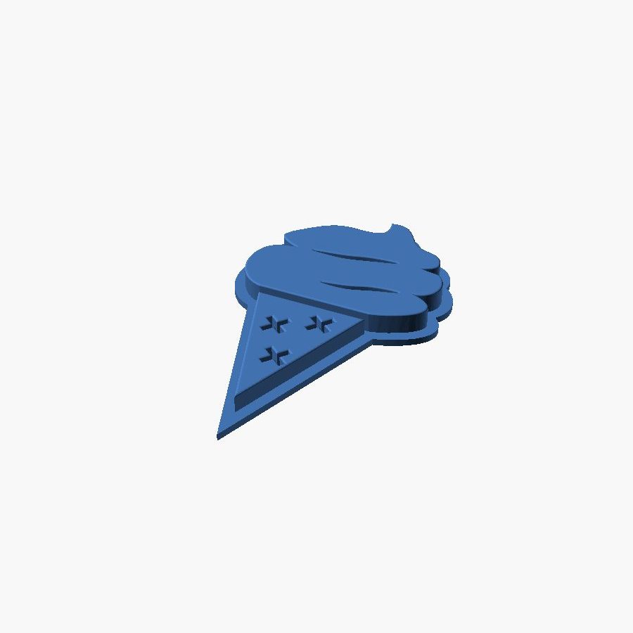 Ice Cream Croc Charm - 3D printed ice cream shoe charm