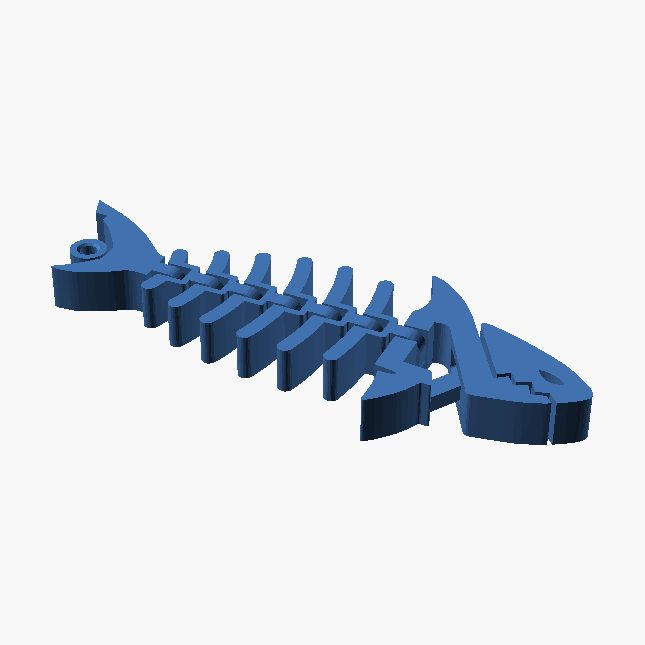 Flexi Shark Keychain - 3D printed articulated shark