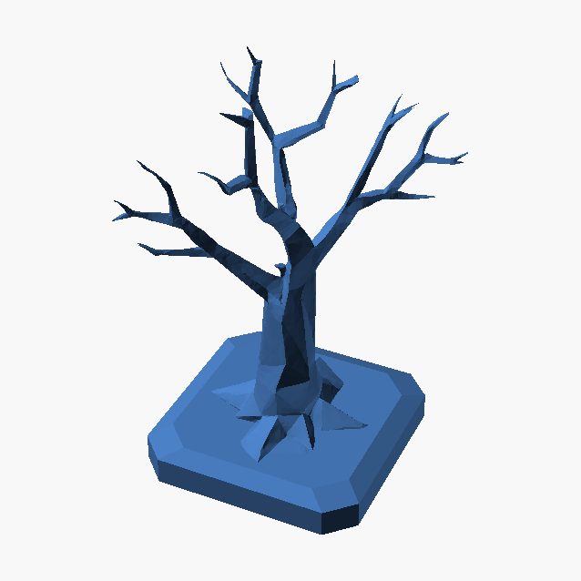 Low-Poly Jewellery Tree - 3D printed ring and necklace stand