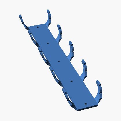 Wall Mount Glasses Holder - 3D printed six-pair glasses rack