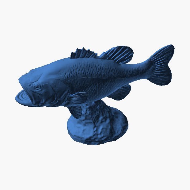 Largemouth Bass - 3D printed bass fish sculpture