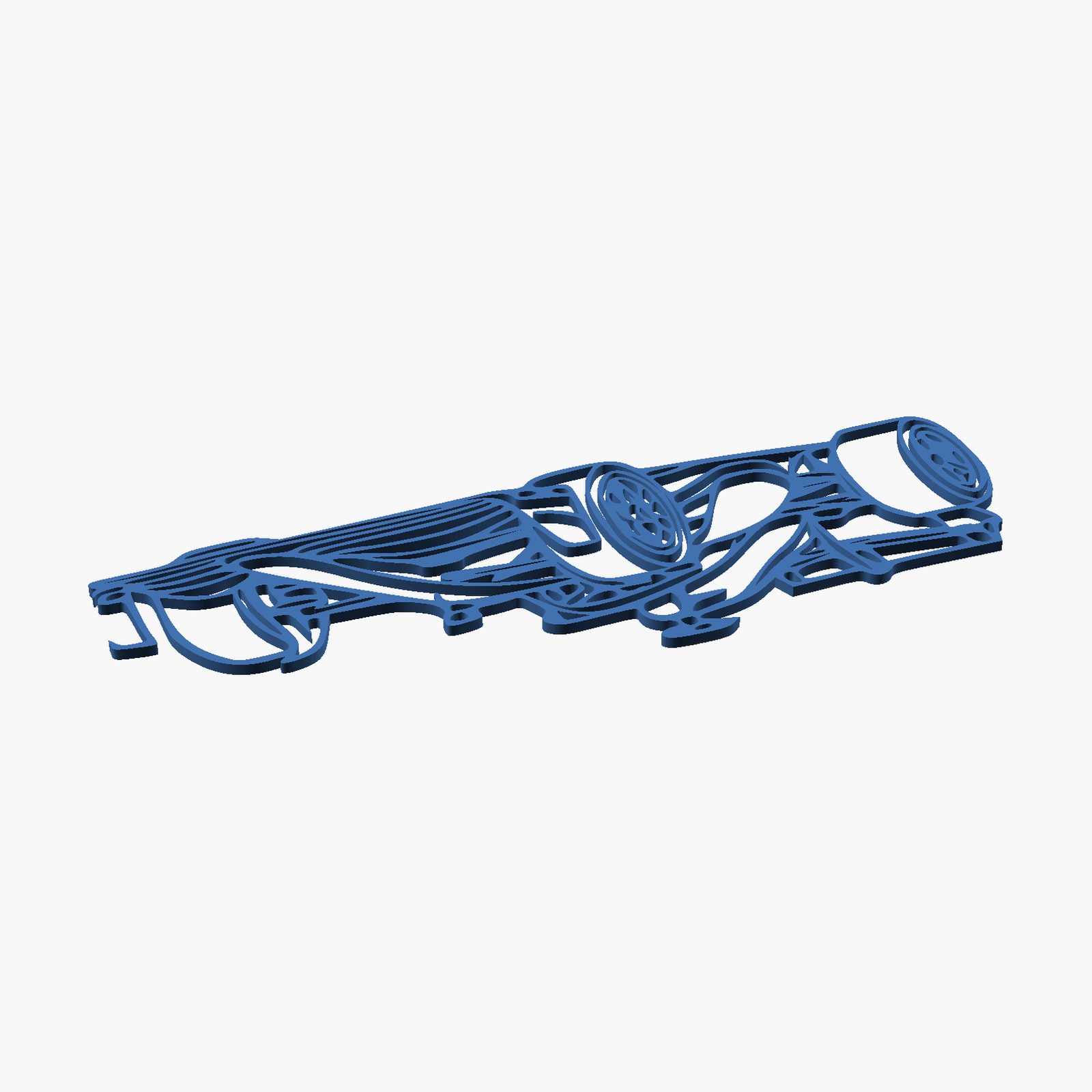 Formula 1 Line Art Wall Art - 3D printed F1 car wall decor