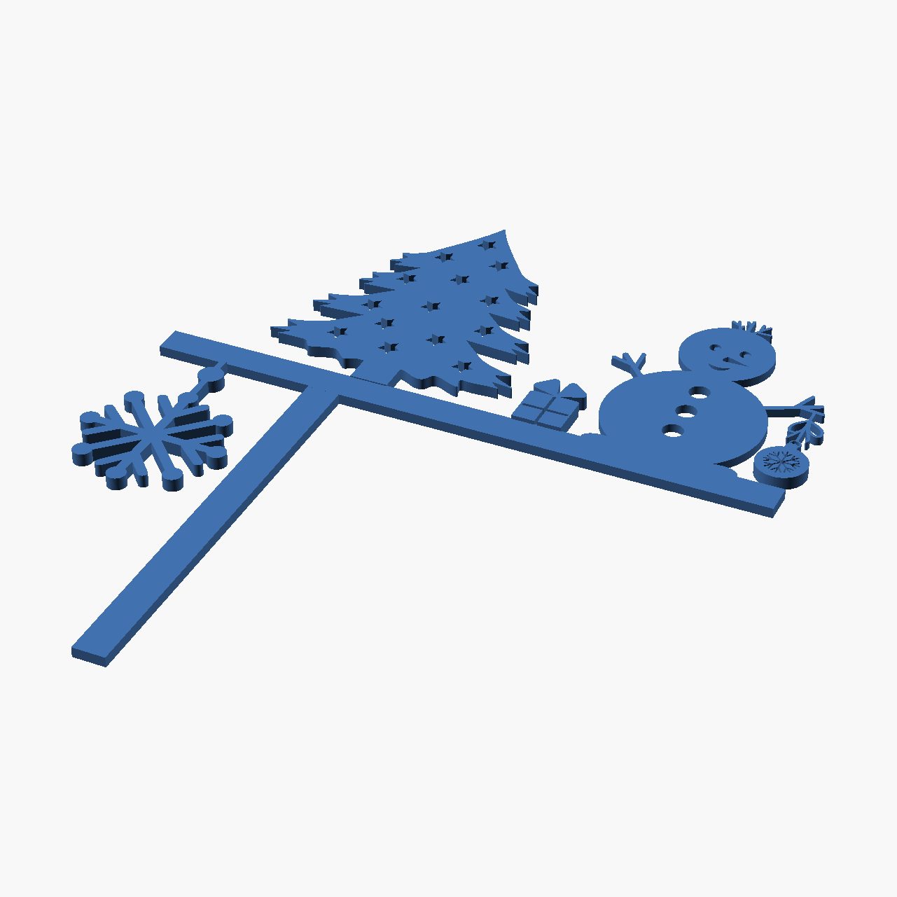 Christmas Door Corner - 3D printed holiday door trim decor