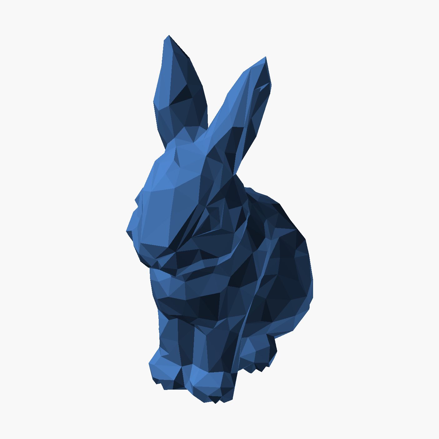 Low Poly Easter Bunny - 3D printed faceted bunny figure
