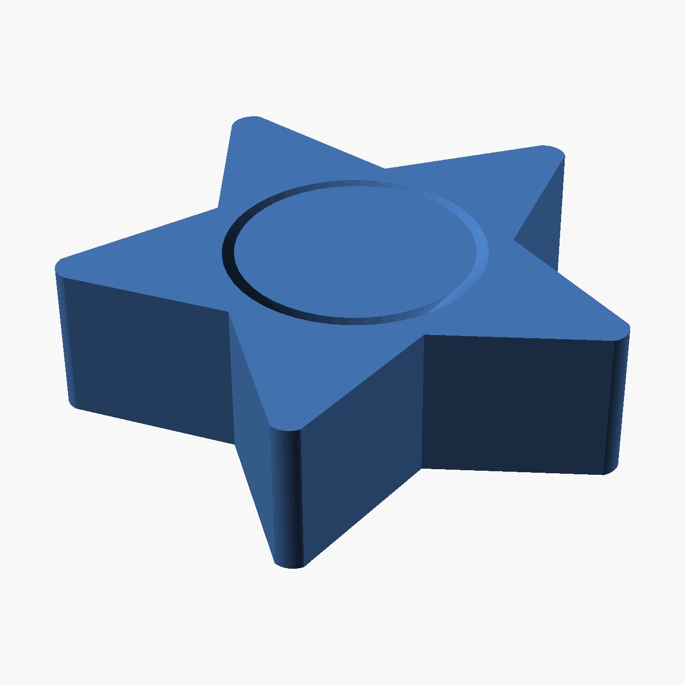 Small Star Fidget Spinner - 3D printed pocket fidget