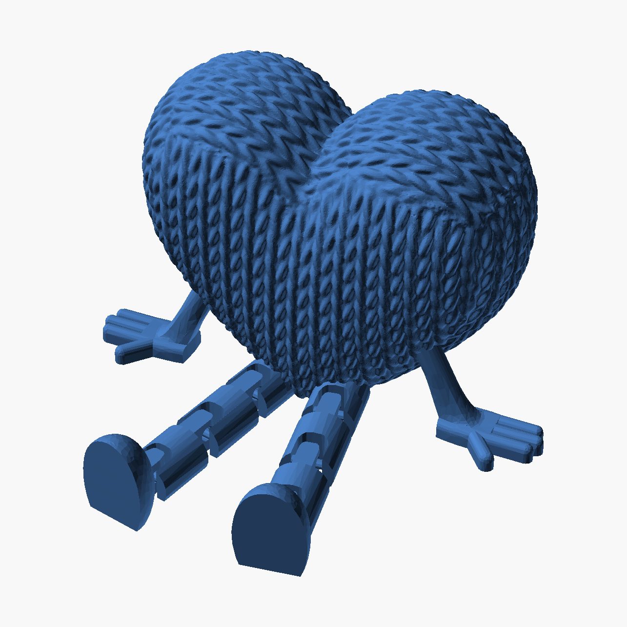 Valentine's Knit Flexi Heart - 3D printed articulated heart