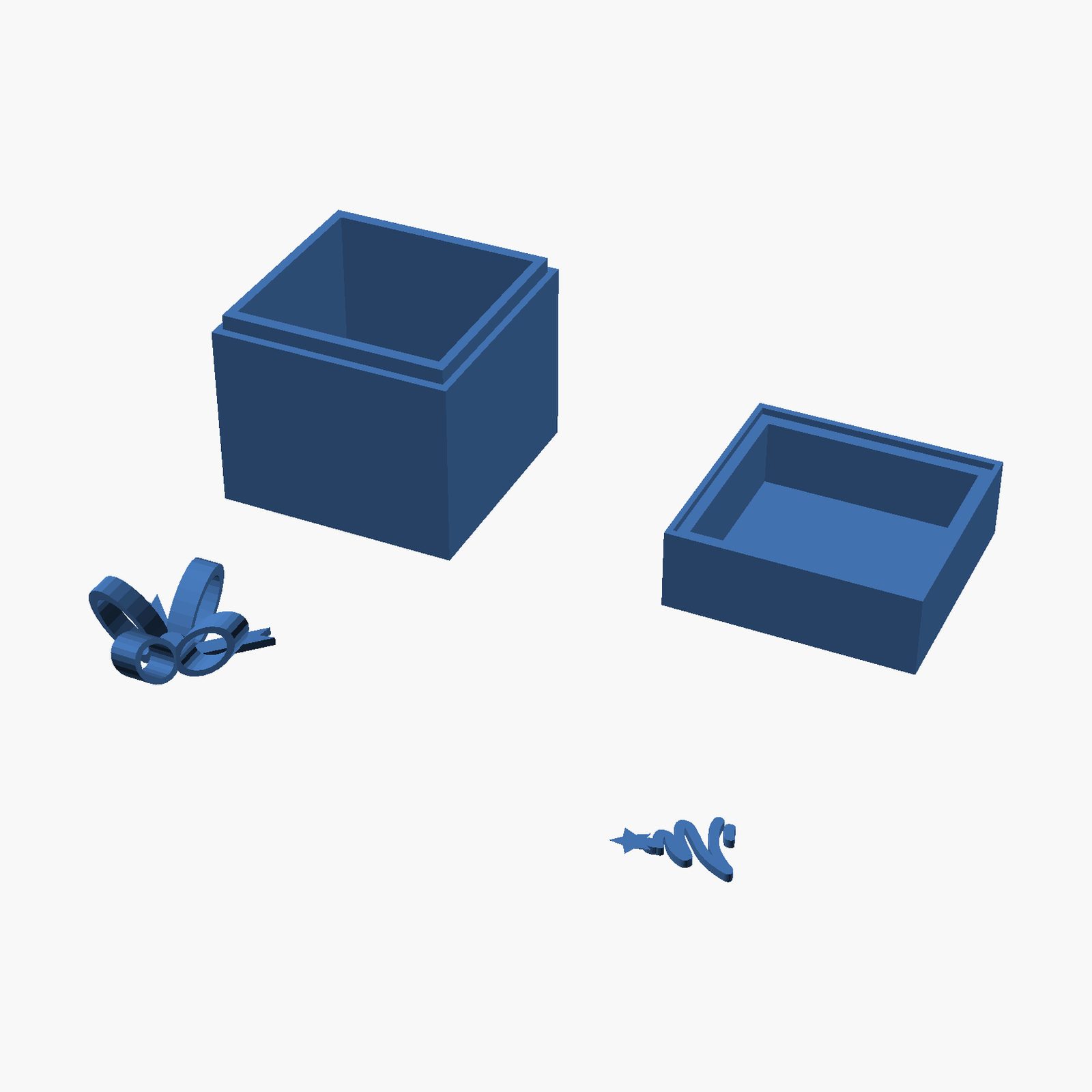 Christmas Gift Box with Removable Lid - 3D printed gift box
