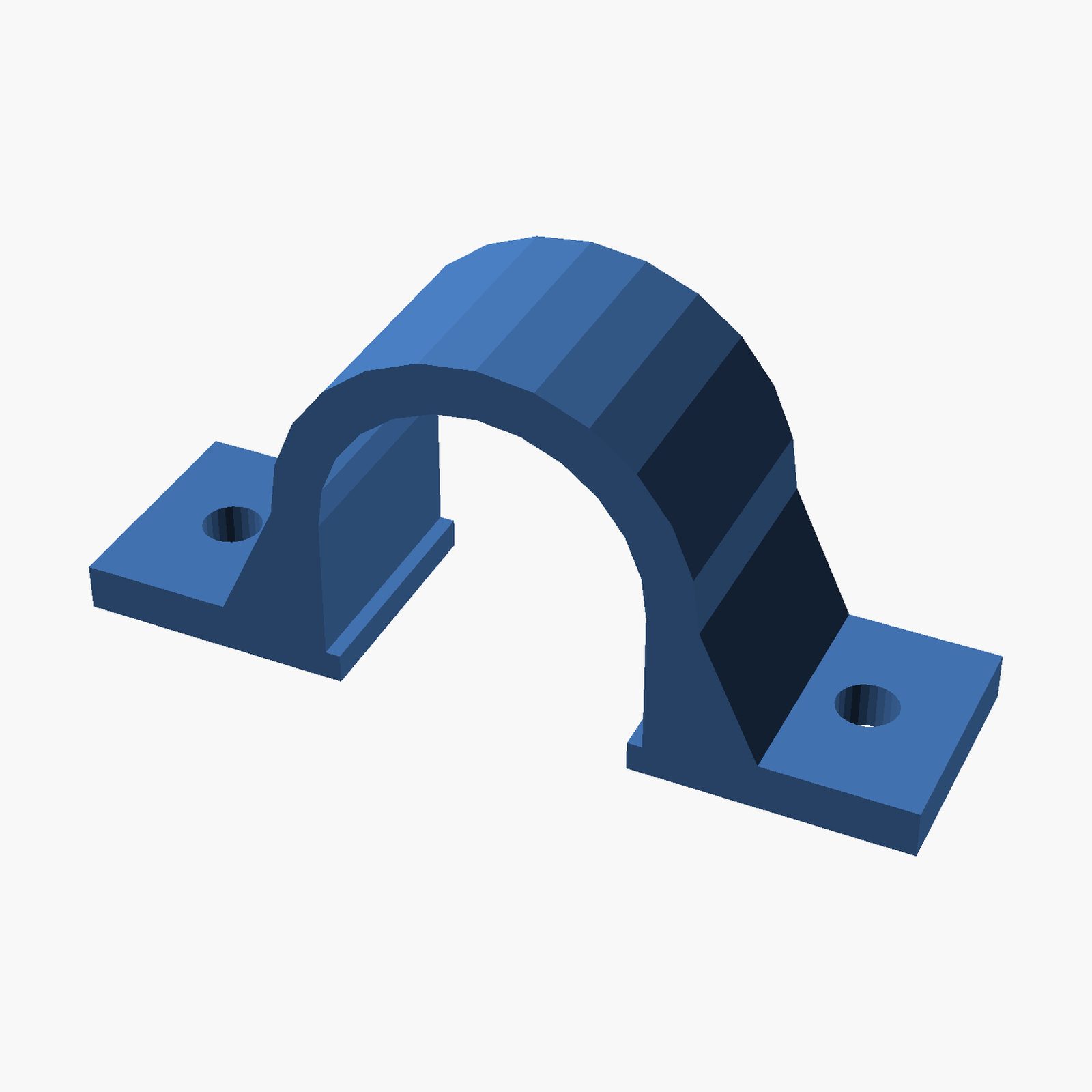 PVC Pipe Wall Mount - 3D printed 1/2 inch pipe saddle brackets