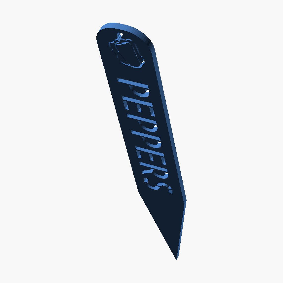 Garden Stakes - 3D printed plant markers with the crop cut in