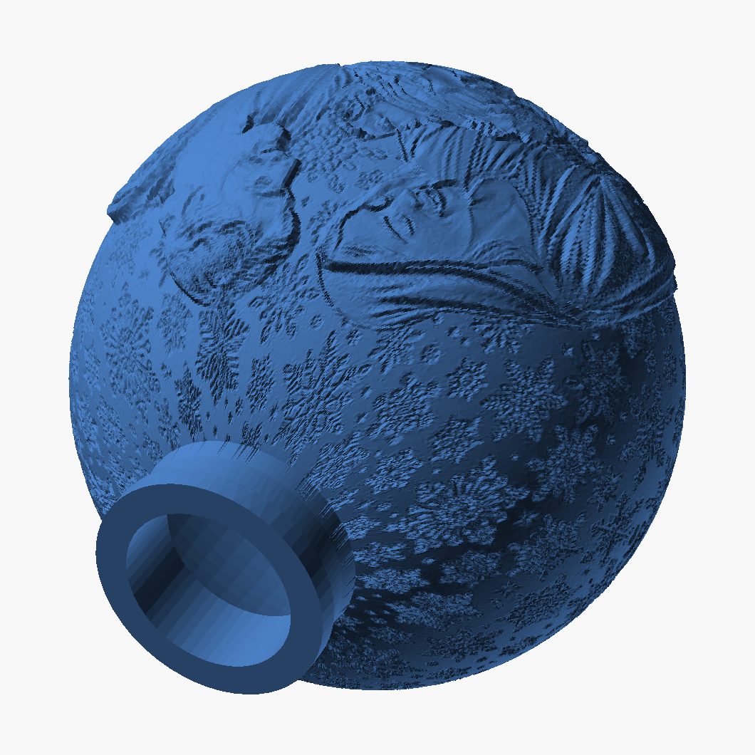 Lithophane Nativity Ornament - 3D printed light-up Christmas bauble