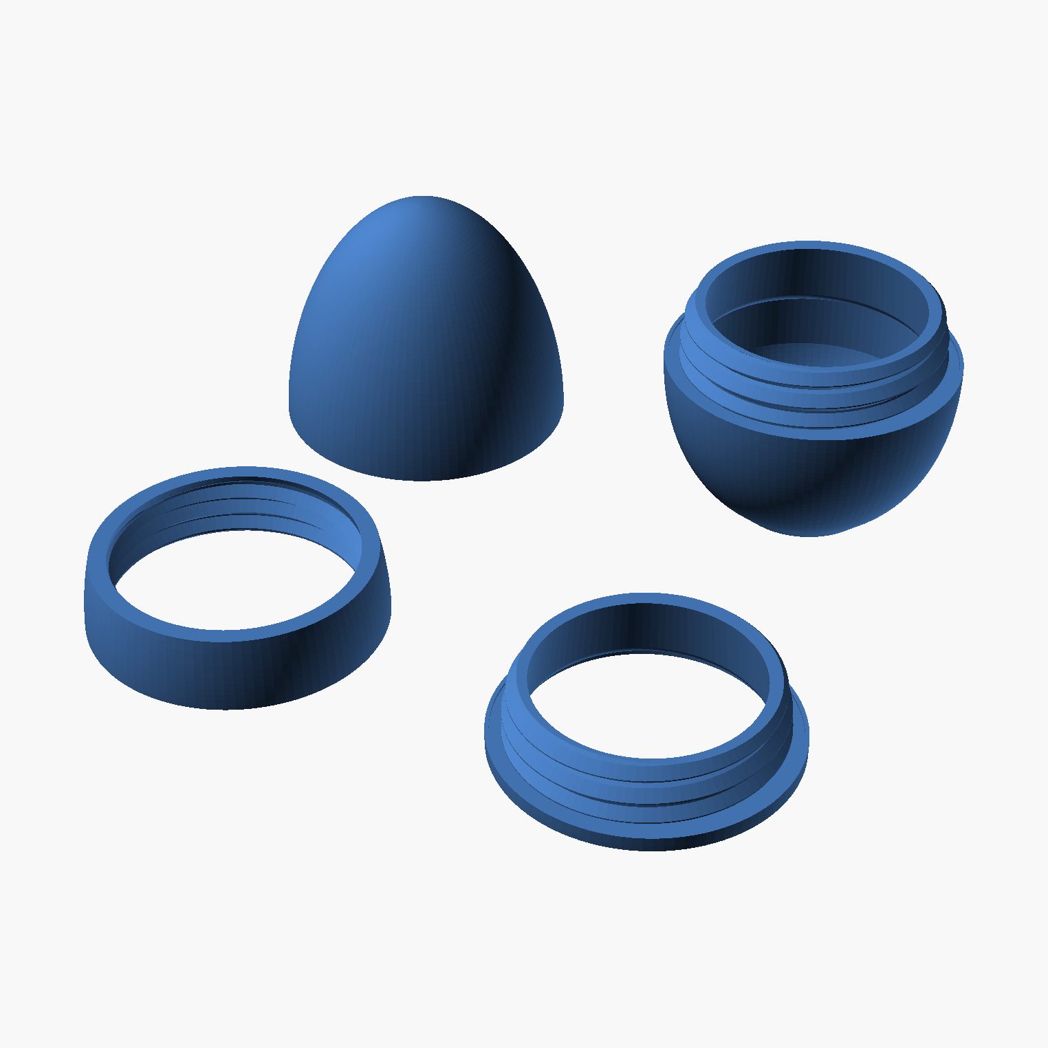Threaded Easter Egg - 3D printed screw-together egg box
